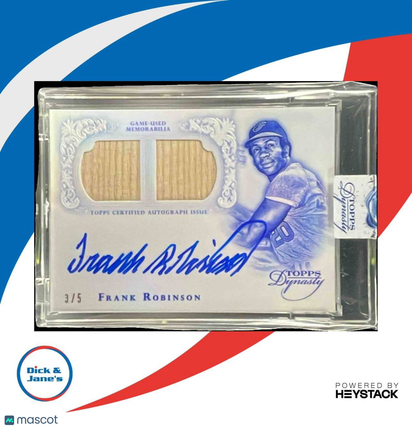 2016 Topps Dynasty Frank Robinson Auto Dual Relic Greats 3/5 #ADRG-FR4 Orioles - Sports Cards