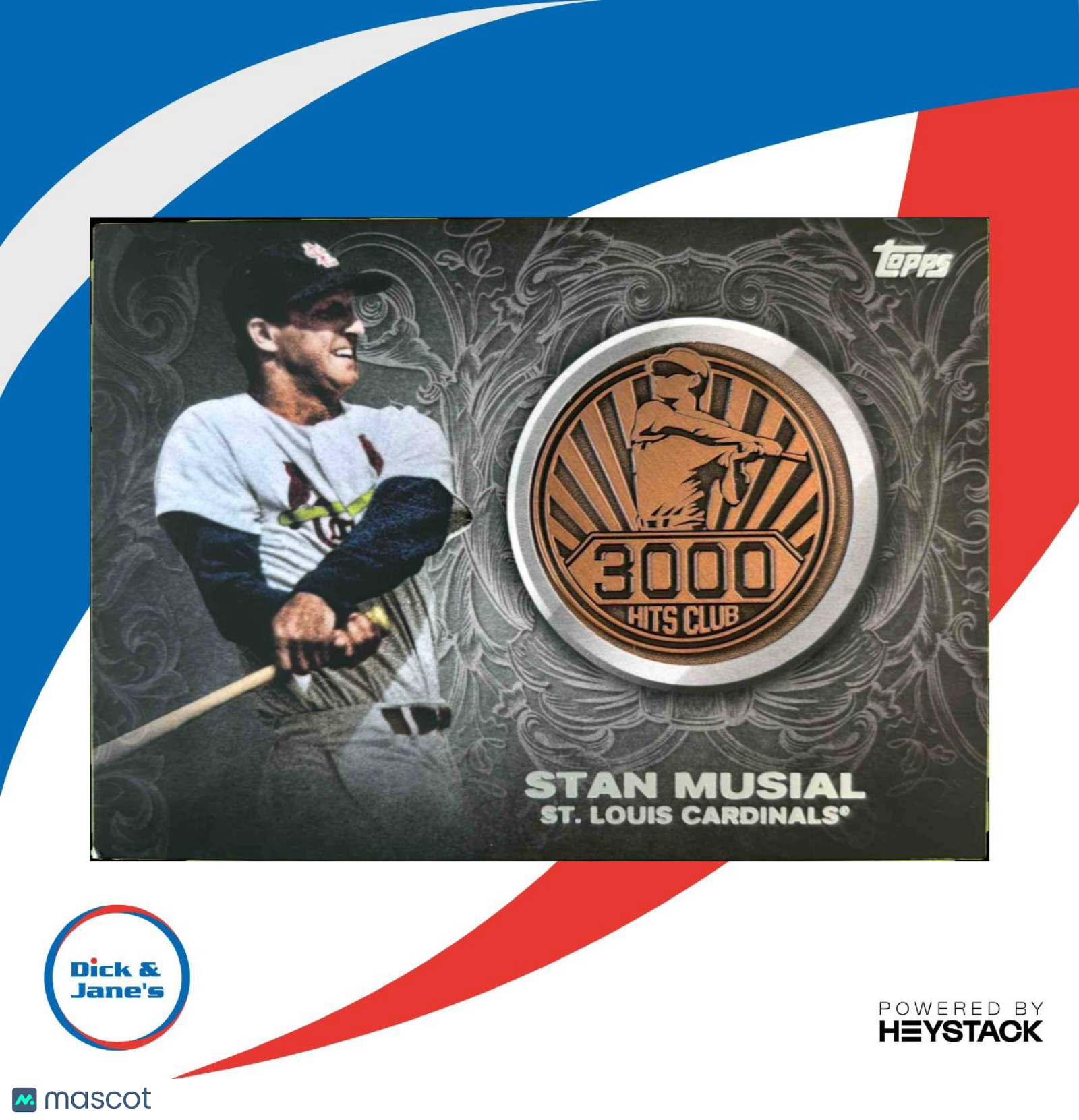 2016 Topps Update Stan Musial 3,000 Hits Club Medallions Bronze Cardinals - Sports Cards