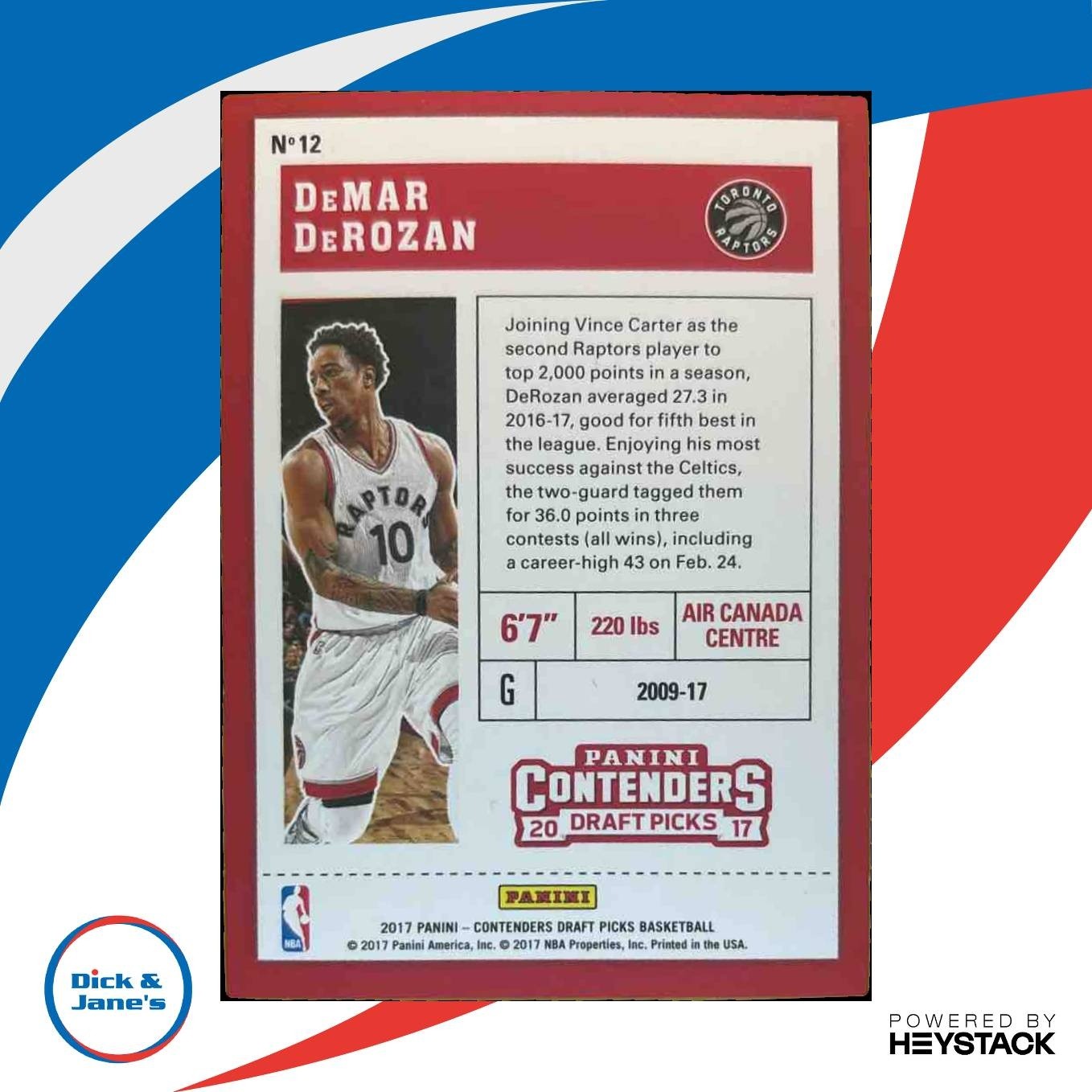 2017-18 Panini Contenders Draft DeMar DeRozan Ticket Variation /99 #12 Raptors - Sports Cards
