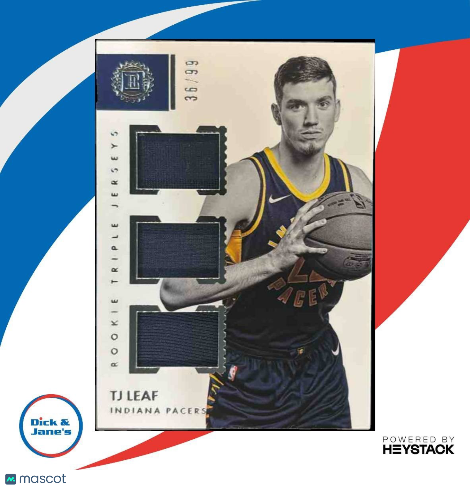 2017-18 Panini Encased TJ Leaf Rookie Triple Jerseys /99 RC Indiana Pacers - Sports Cards