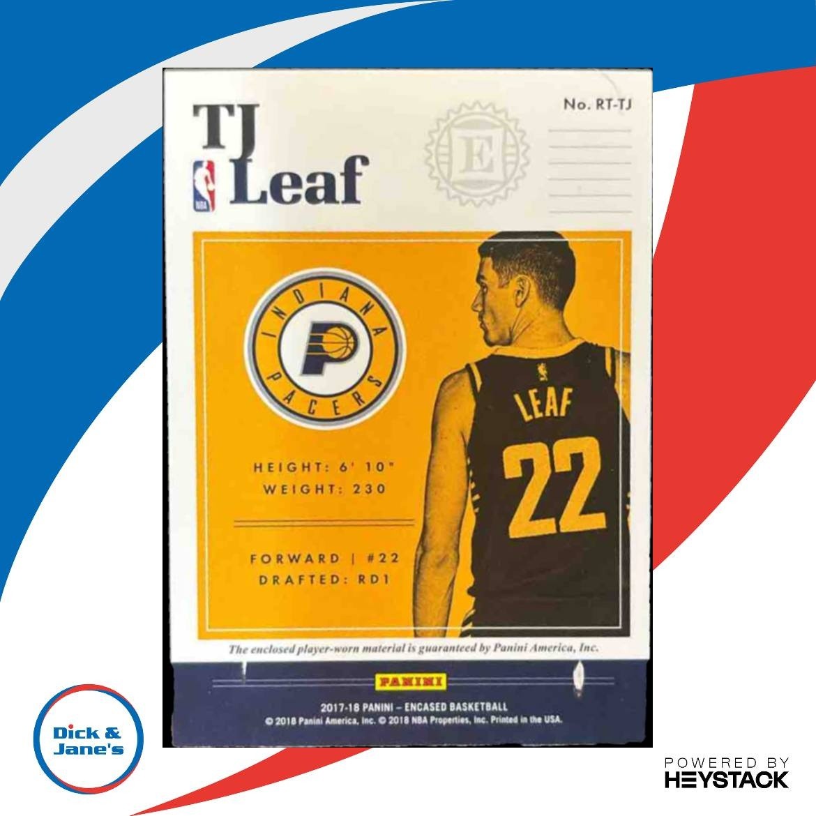 2017-18 Panini Encased TJ Leaf Rookie Triple Jerseys /99 RC Indiana Pacers - Sports Cards