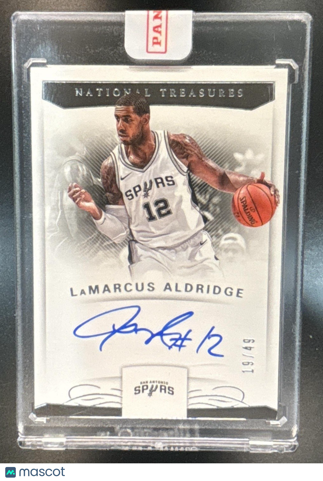 2017-18 Panini National Treasures LaMarcus Aldridge Signatures /49 Auto Spurs - Sports Cards