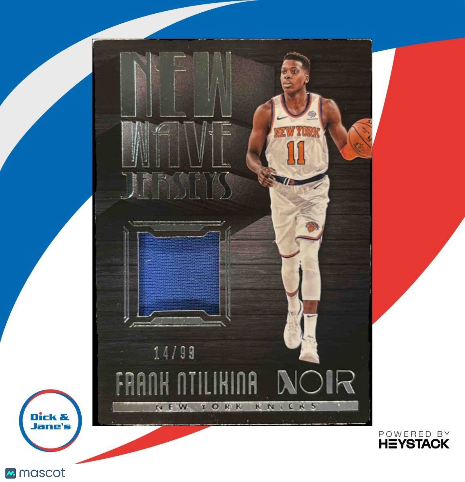 2017-18 Panini Noir Frank Ntilikina New Wave Jerseys /99 RC York Knicks - Sports Cards