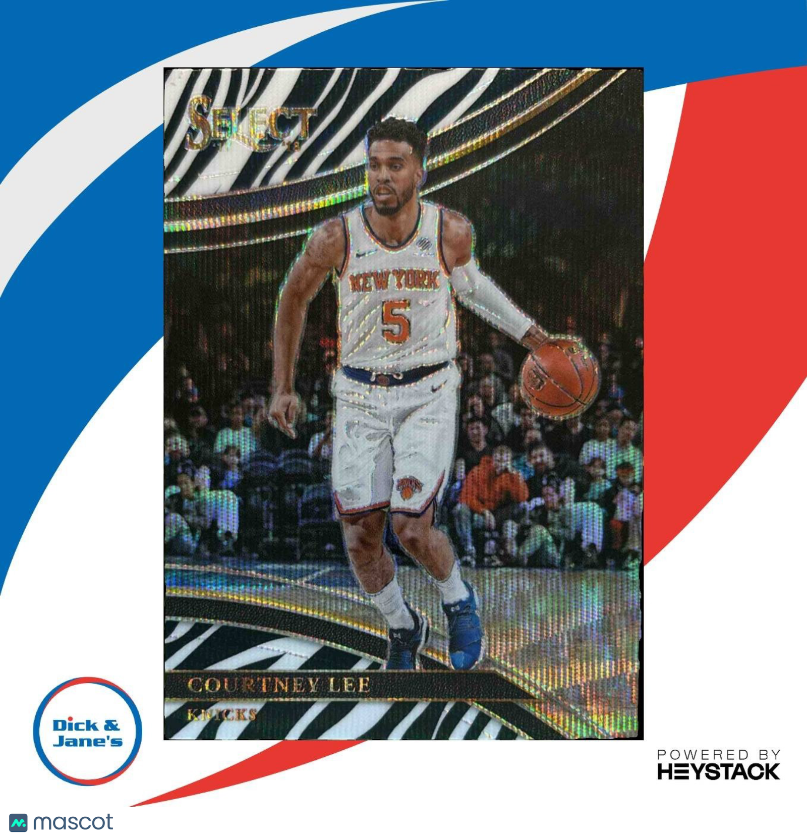 2017-18 Panini Select Courtney Lee Zebra Prizms #269 Courtside New York Knicks - Sports Cards