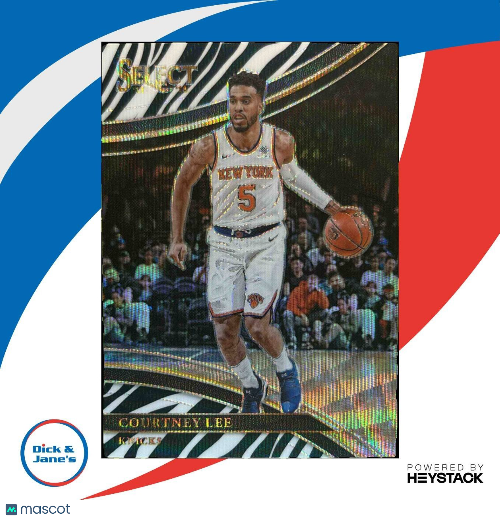 2017-18 Panini Select Courtney Lee Zebra Prizms #269 Courtside New York Knicks - Sports Cards