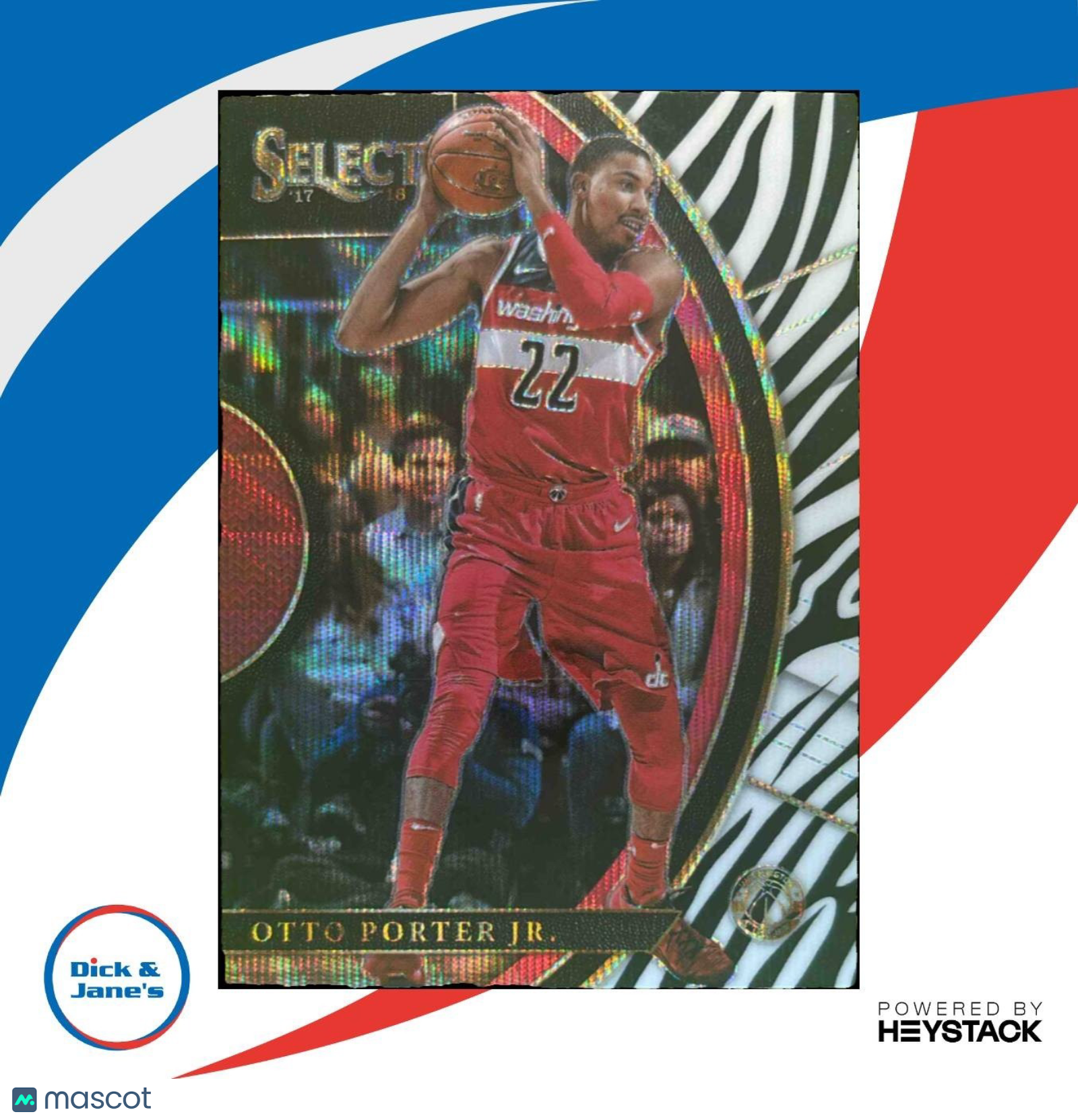 2017-18 Panini Select Otto Porter Jr. Zebra Prizms #50 Washington Wizards - Sports Cards