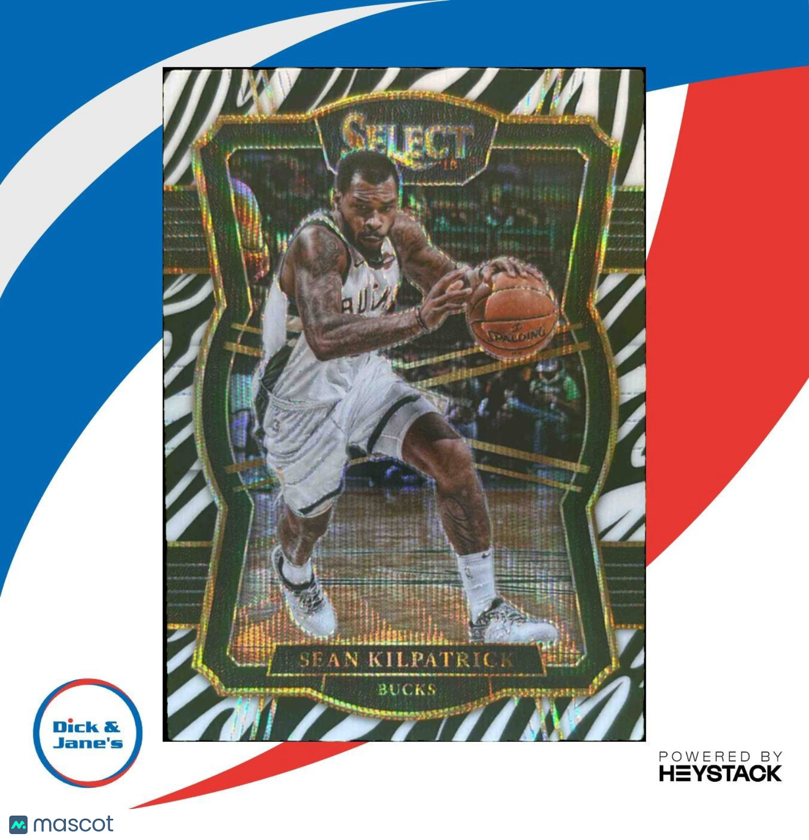 2017-18 Panini Select Sean Kilpatrick Zebra Prizms #194 Milwaukee Bucks - Sports Cards