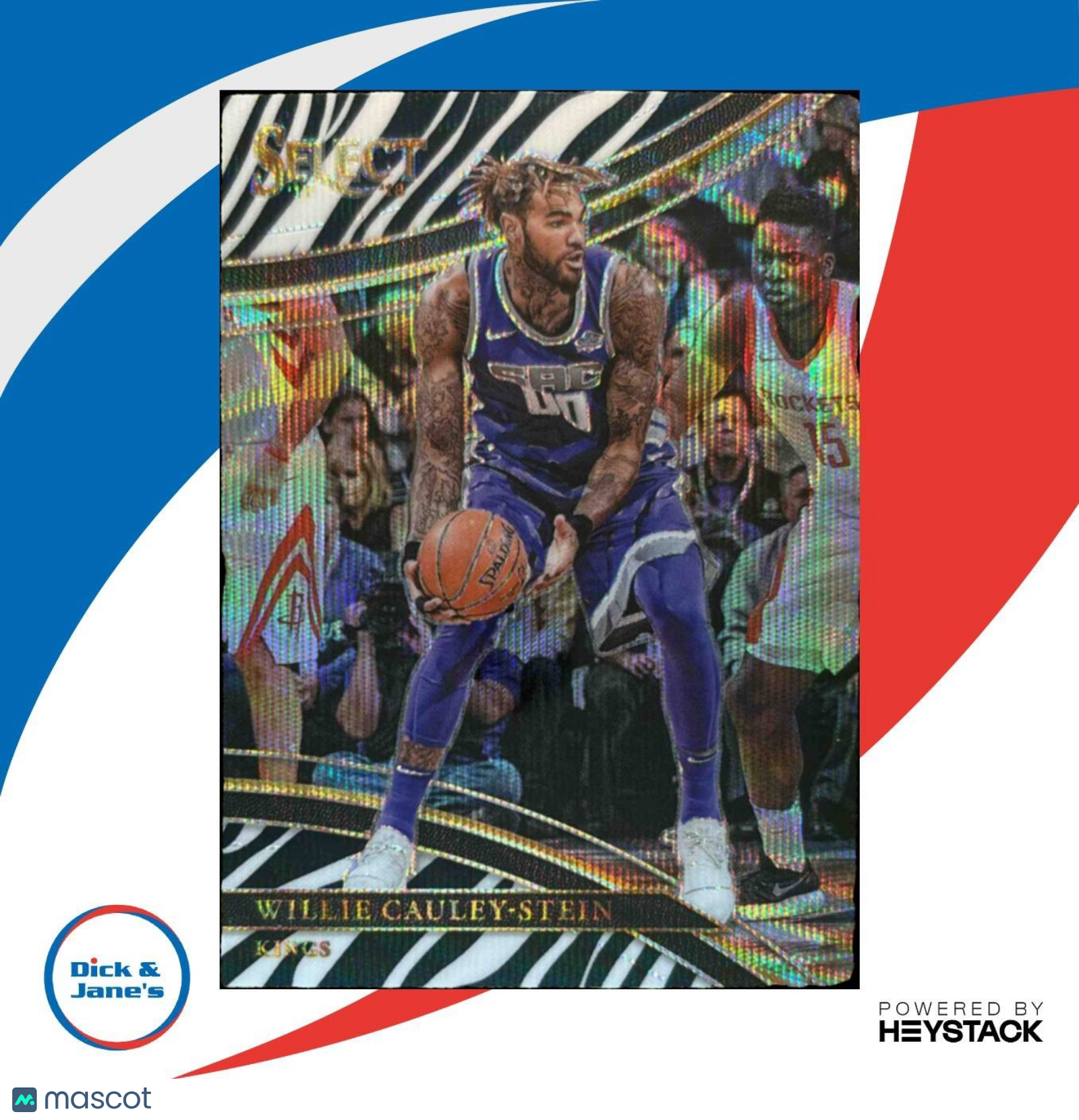 2017-18 Panini Select Willie Cauley-Stein Zebra Prizms #234 Courtside Kings - Sports Cards