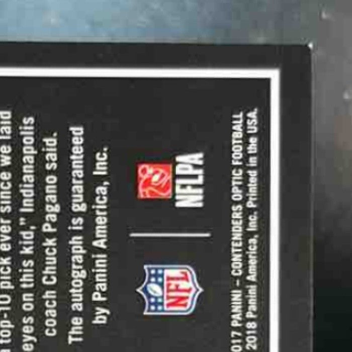 2017 Contenders Optic Malik Hooker Auto #159 RC Rookie Ticket Indianapolis Colts - Sports Cards