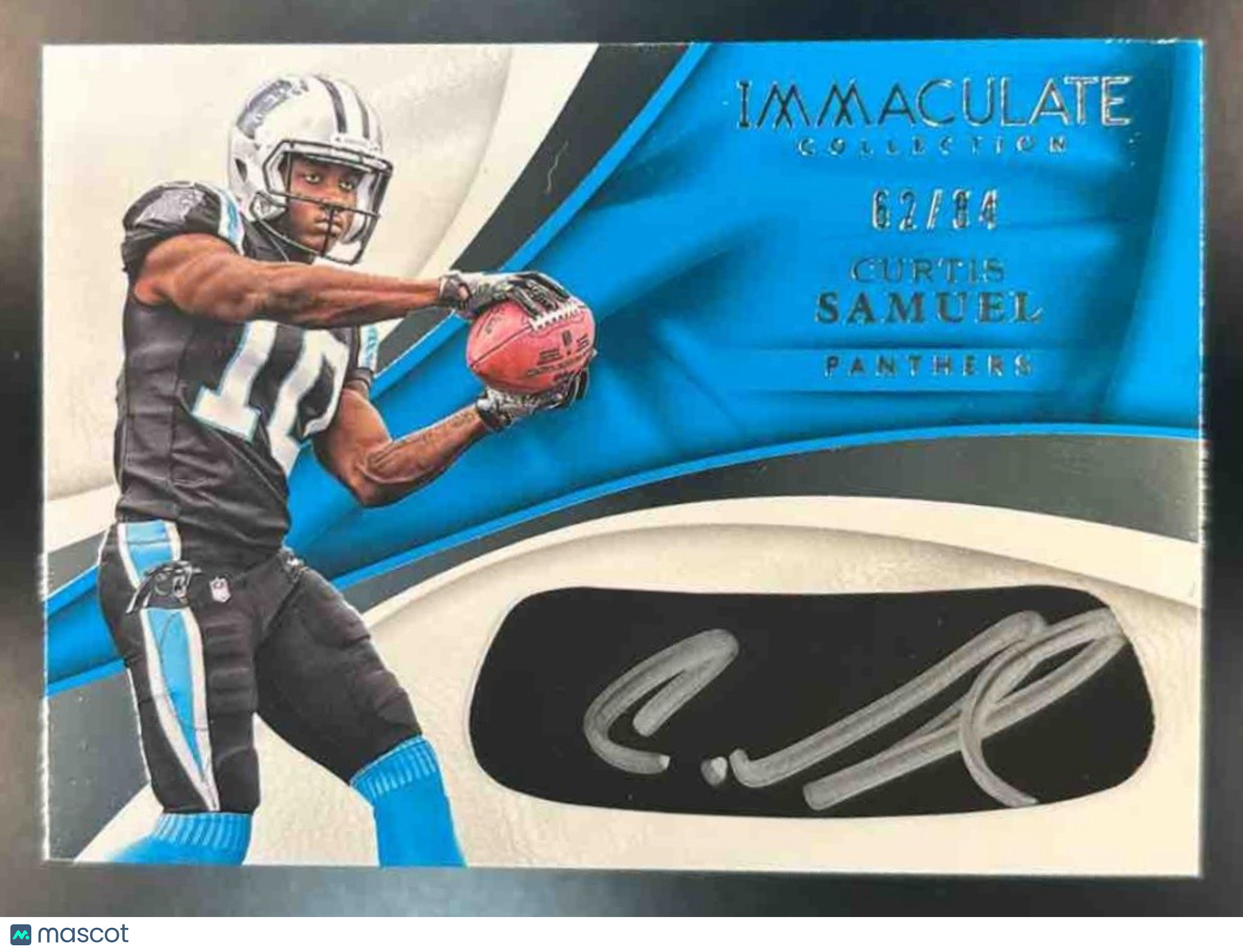 2017 Immaculate Collection Curtis Samuel Rookie Eye Black Auto /84 RC Panthers - Sports Cards