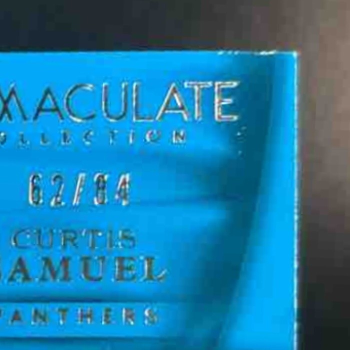 2017 Immaculate Collection Curtis Samuel Rookie Eye Black Auto /84 RC Panthers - Sports Cards