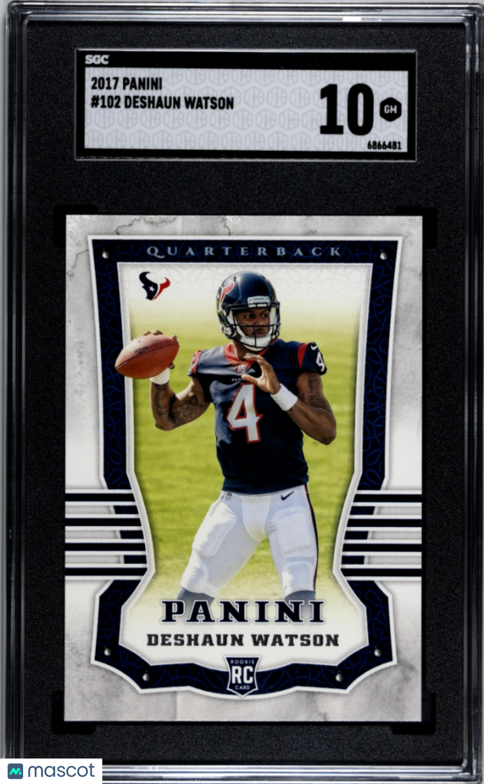 2017 Panini Deshaun Watson #102 SGC 10 - Graded Sports Cards