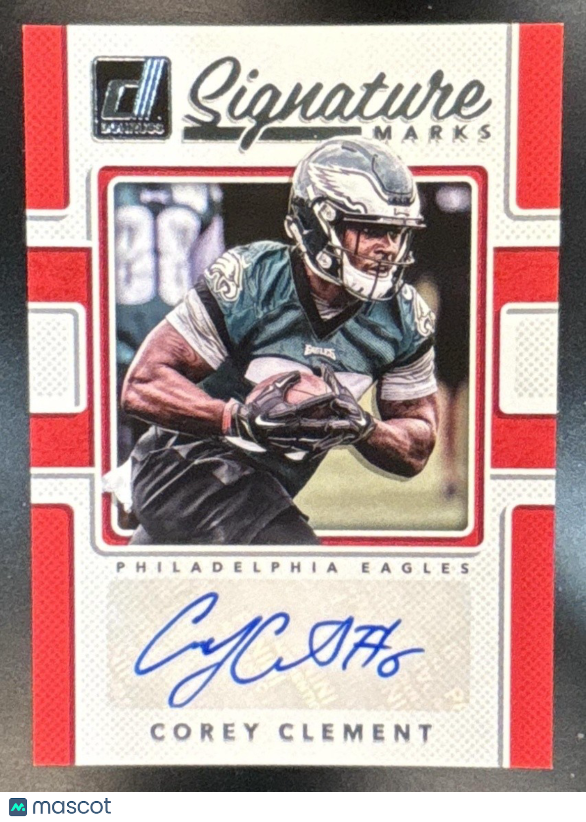 2017 Panini Donruss Corey Clement Signature Marks Auto RC Philadelphia Eagles - Sports Cards