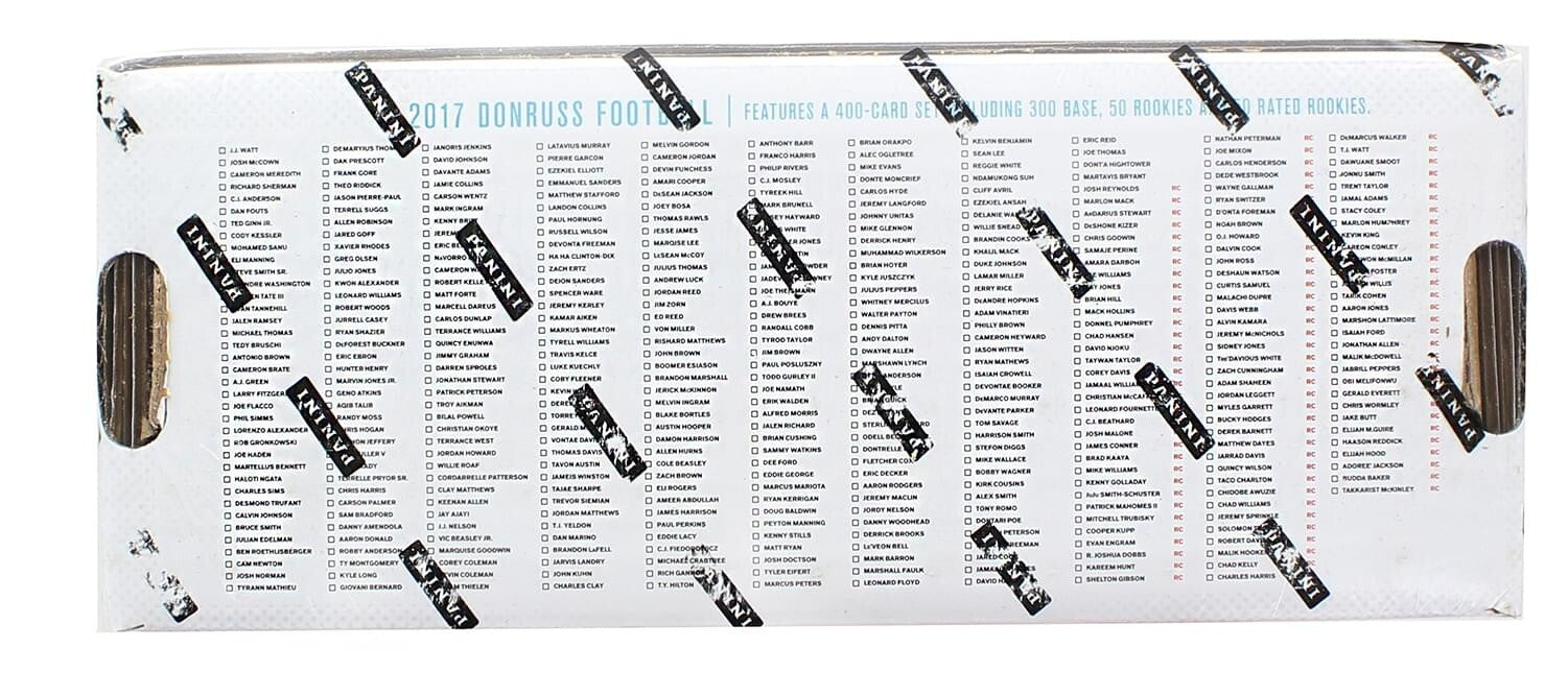 2017 PANINI DONRUSS NFL Football Trading Card Set with Rookie Threads Card - Sealed Boxes