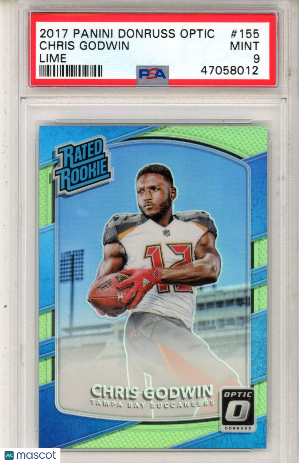 2017 Panini Donruss Optic Chris Godwin Lime #155 PSA 9 - Graded Sports Cards