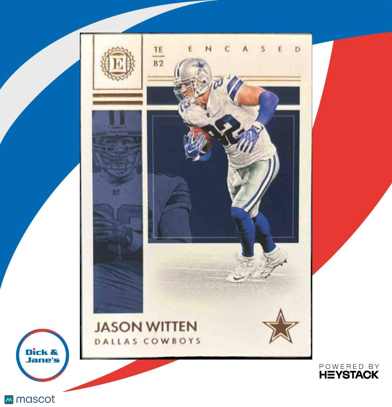 2017 Panini Encased Jason Witten #91 Dallas Cowboys - Sports Cards