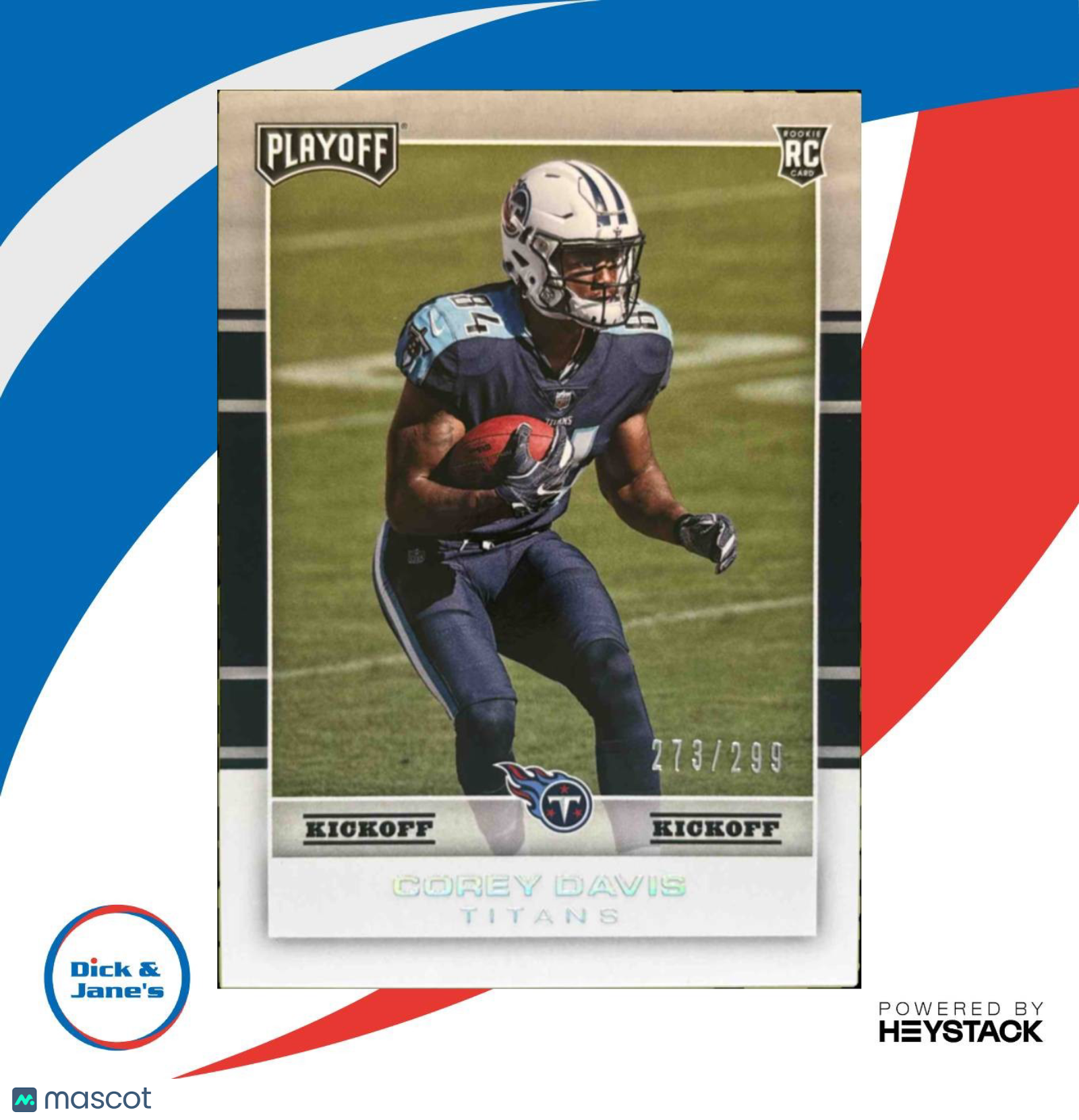 2017 Panini Playoff Corey Davis Kickoff /299 #223 RC Tennessee Titans - Sports Cards