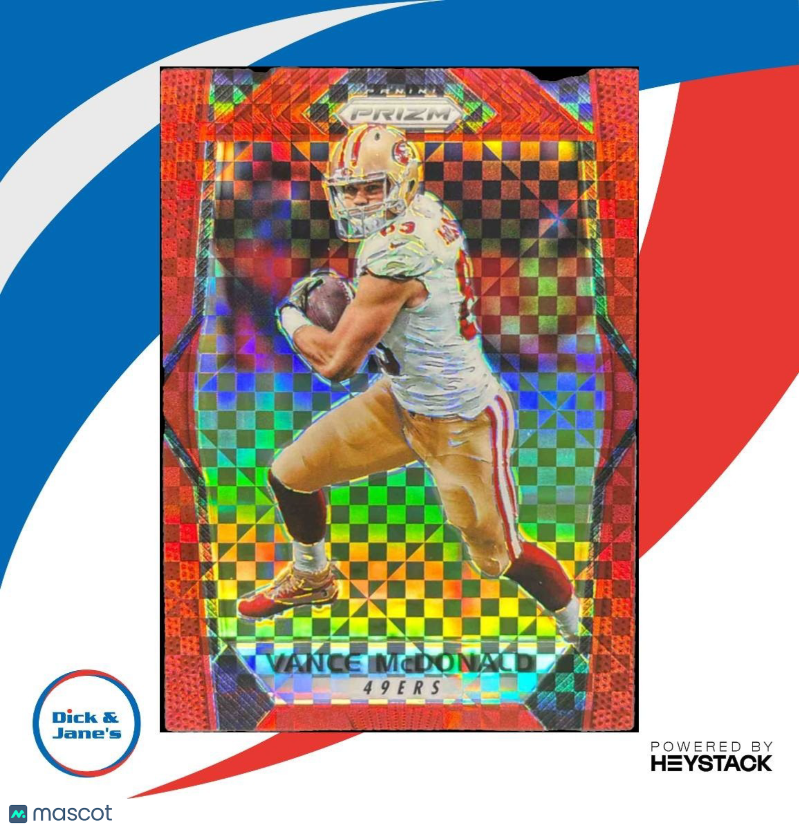 2017 Panini Prizm Vance McDonald Red Power 20/49 #36 San Francisco 49ers - Sports Cards