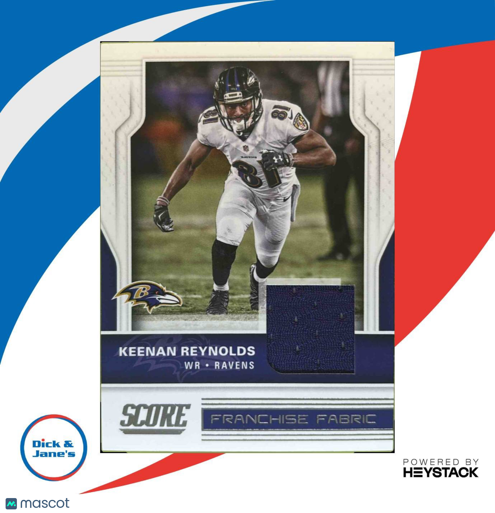 2017 Panini Score Keenan Reynolds Franchise Fabric #22 Baltimore Ravens - Sports Cards