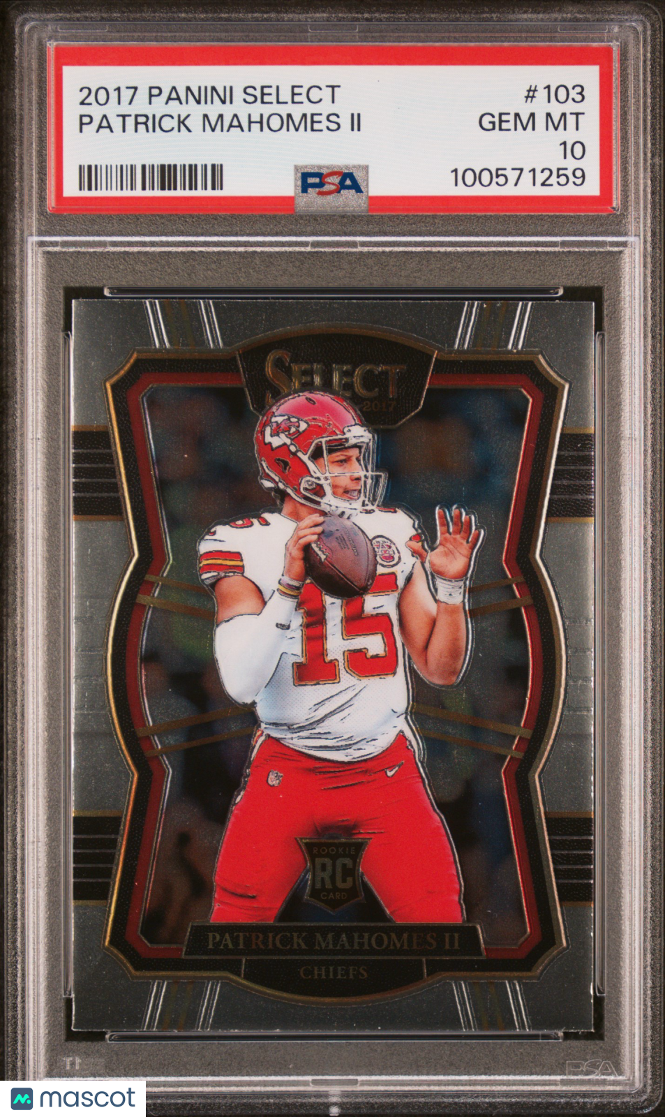 2017 Panini Select Patrick Mahomes II #103 PSA 10 GEM MINT Kansas City Chiefs - Graded Sports Cards
