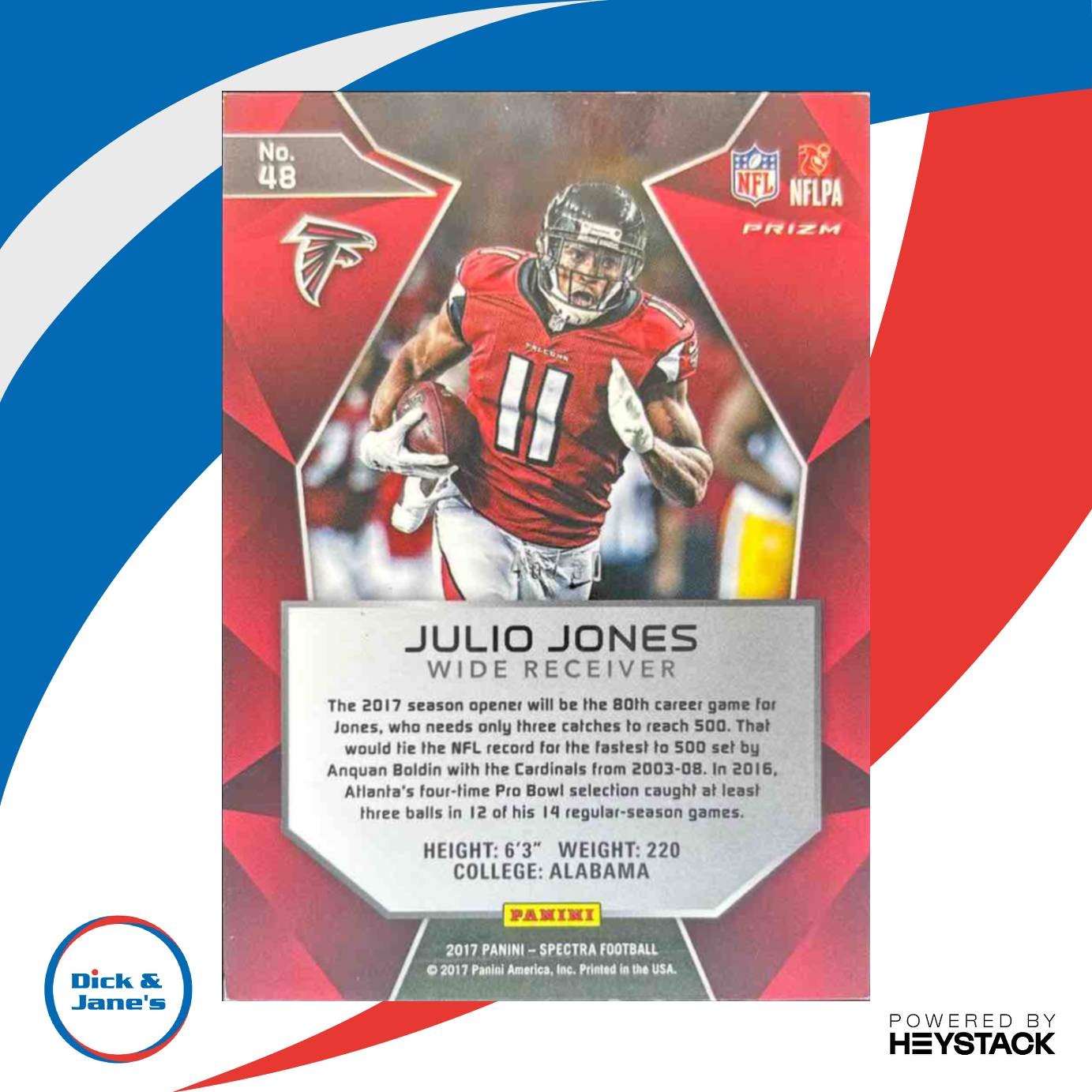 2017 Panini Spectra Julio Jones Neon Blue 46/50 #48 Atlanta Falcons - Sports Cards
