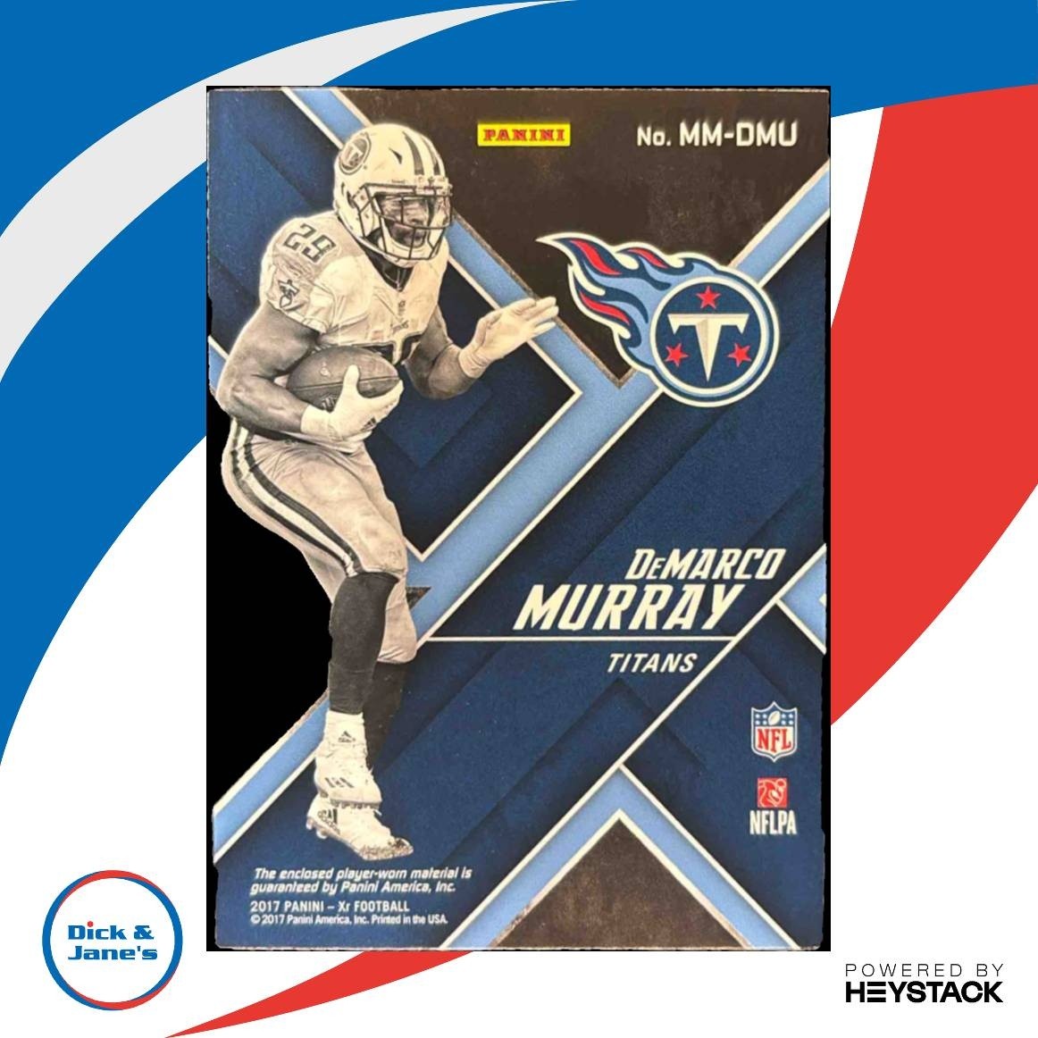 2017 Panini XR DeMarco Murray Maximal Materials /75 #MM-DMU MEM Tennessee Titans - Sports Cards