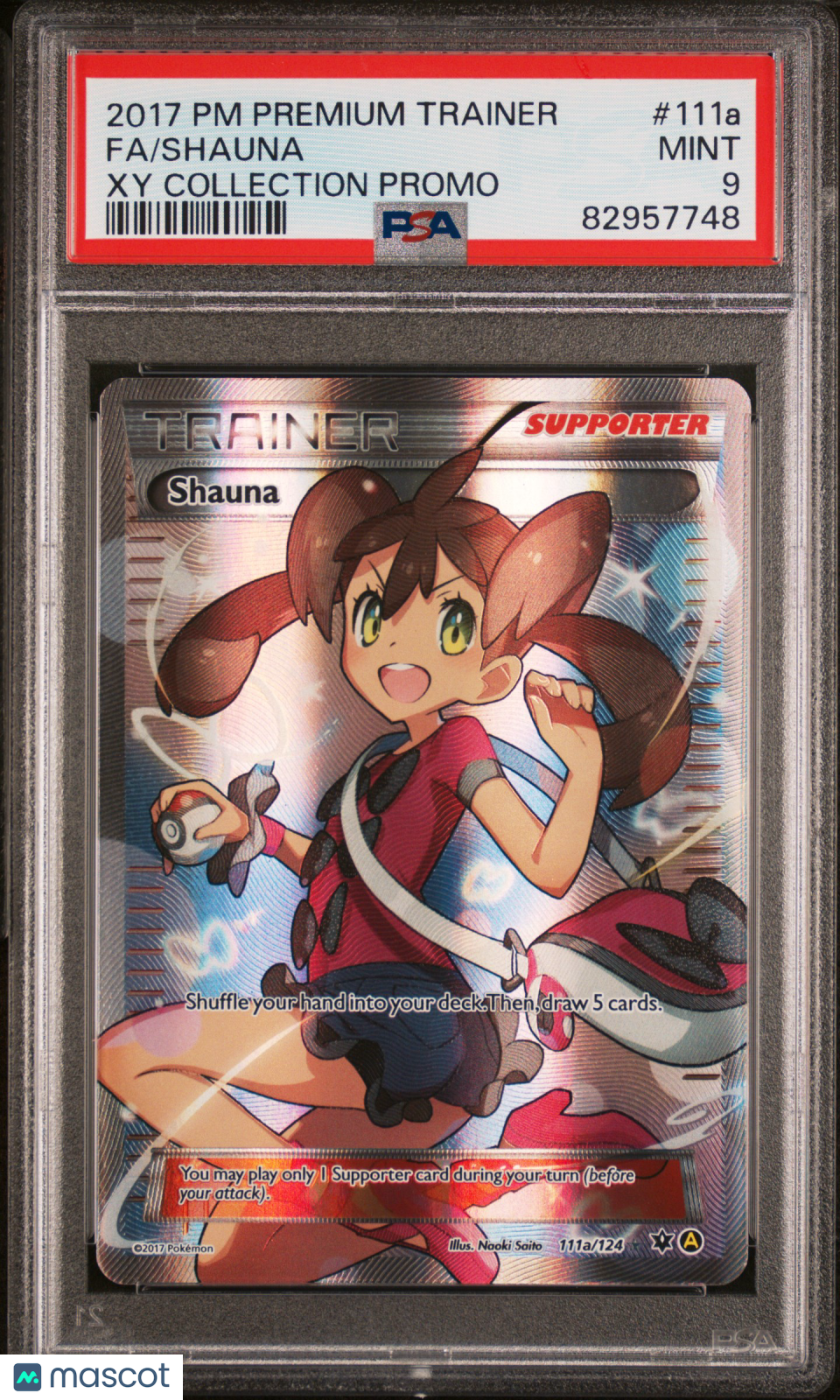2017 Pokemon Premium Trainer Xy Collection Promo Shauna #111a Fa PSA 9 - Graded TCG/CCG