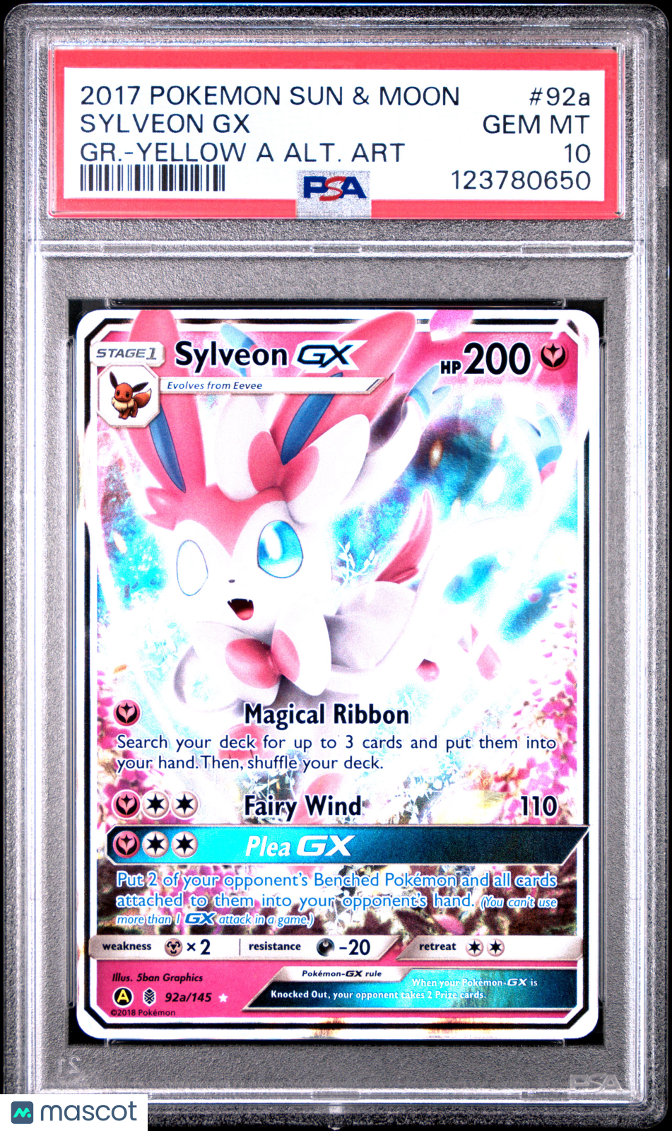 2017 Pokemon SM Guardians Rising Sylveon GX #92a