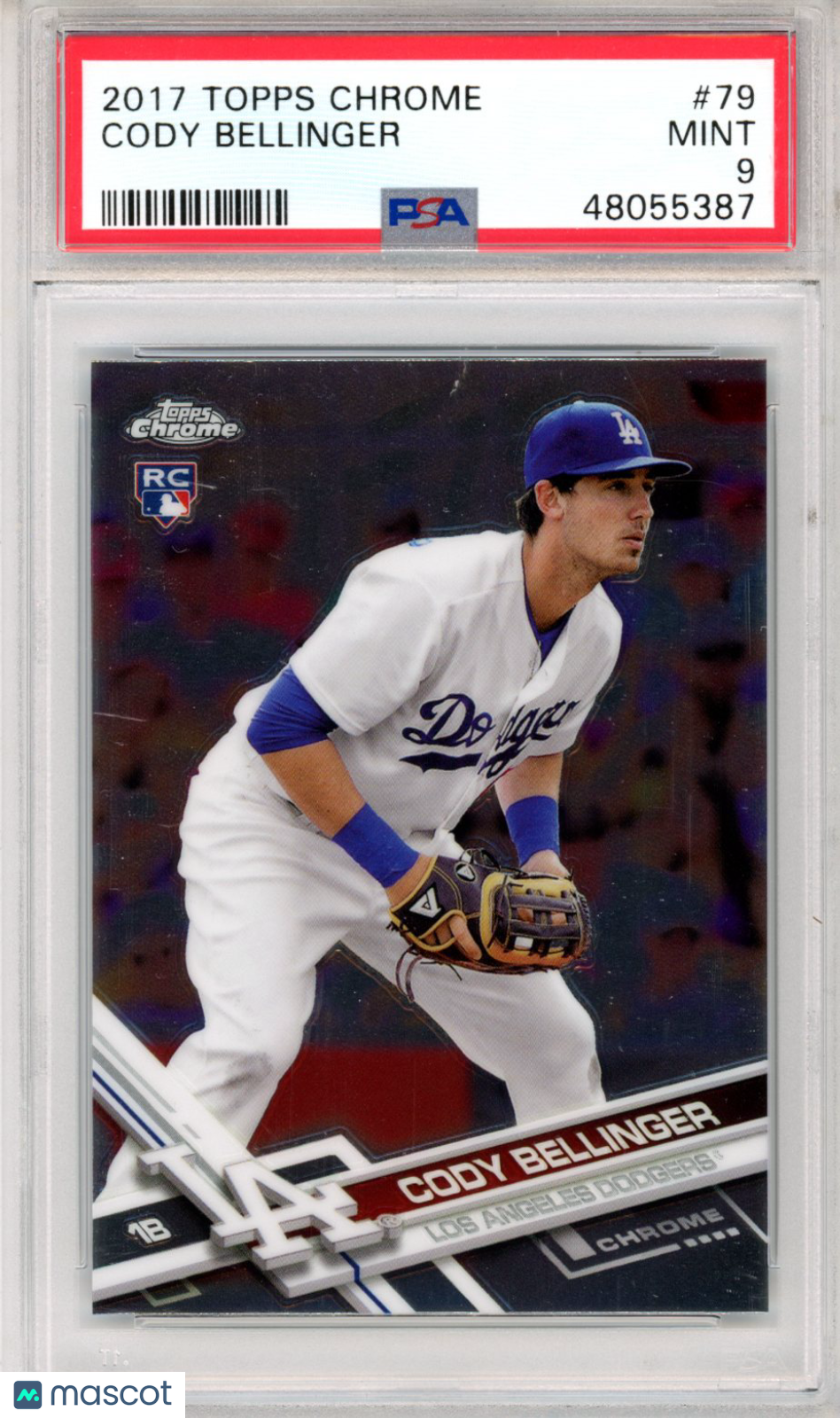 2017 Topps Chrome Cody Bellinger Rookie #79 PSA 9 MINT Los Angeles Dodgers - Graded Sports Cards