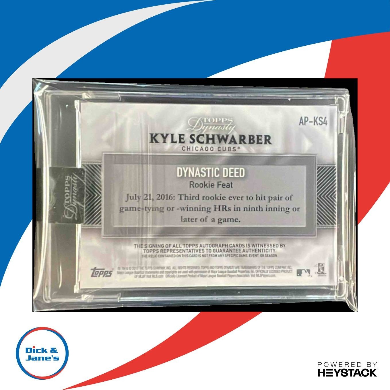 2017 Topps Dynasty Kyle Schwarber Auto Patches /10 #AP-KS4 MEM Chicago Cubs - Sports Cards