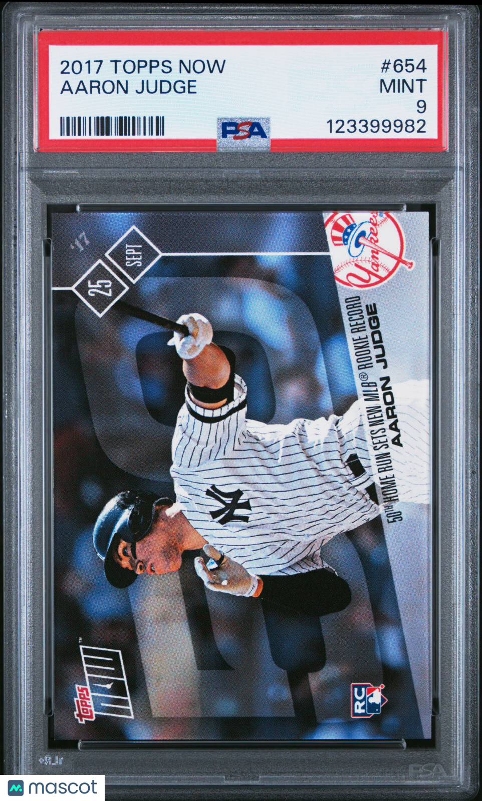 2017 Topps Now Aaron Judge Rookie #654 PSA 9 MINT New York Yankees - Graded Sports Cards