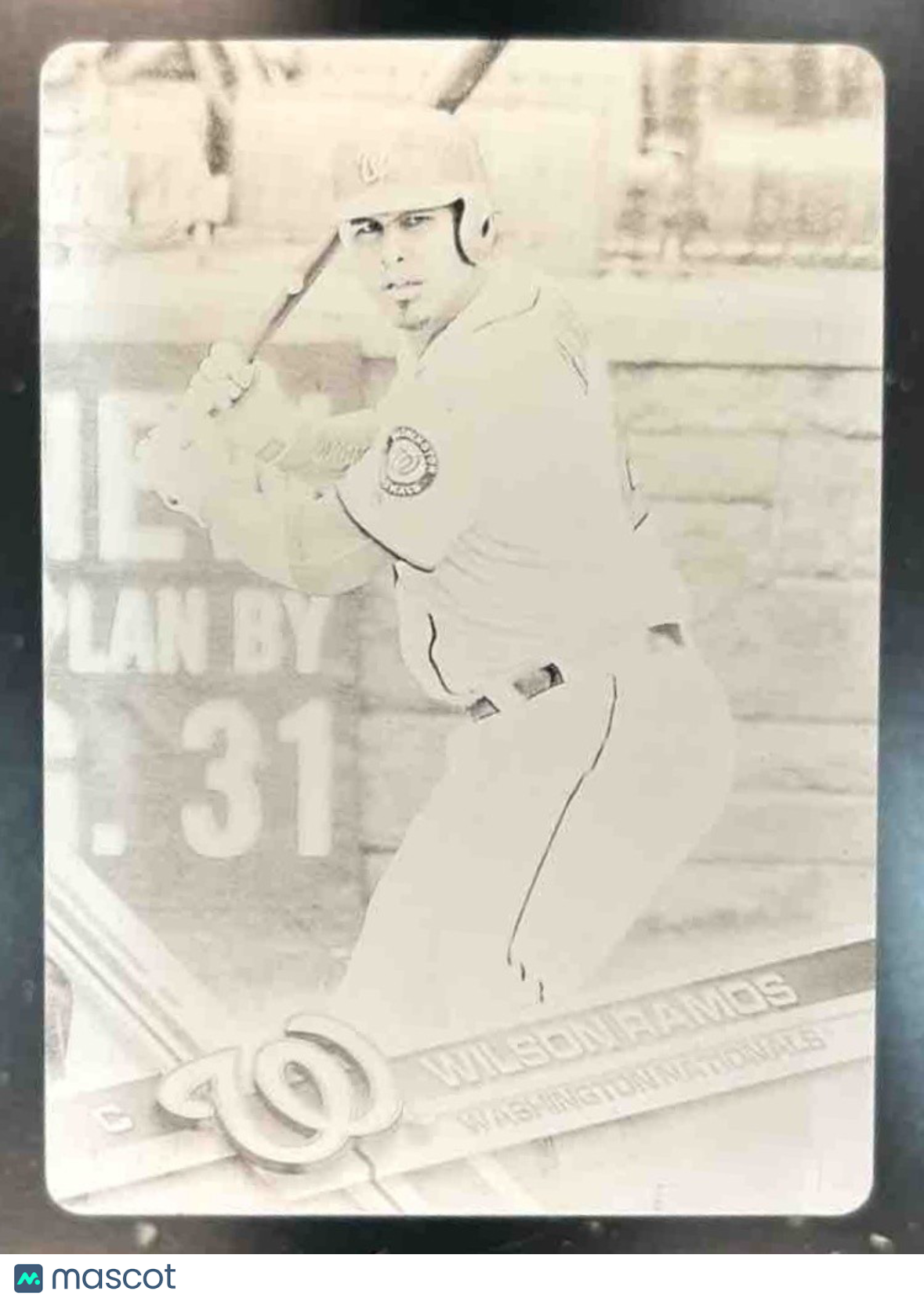 2017 Topps Wilson Ramos Printing Plate Black 1/1 #191 Washington Nationals - Sports Cards