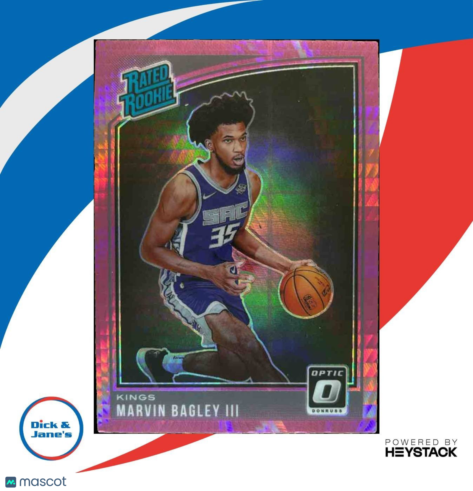 2018-19 Donruss Optic Marvin Bagley III Hyper Pink #168 RC Sacramento Kings - Sports Cards