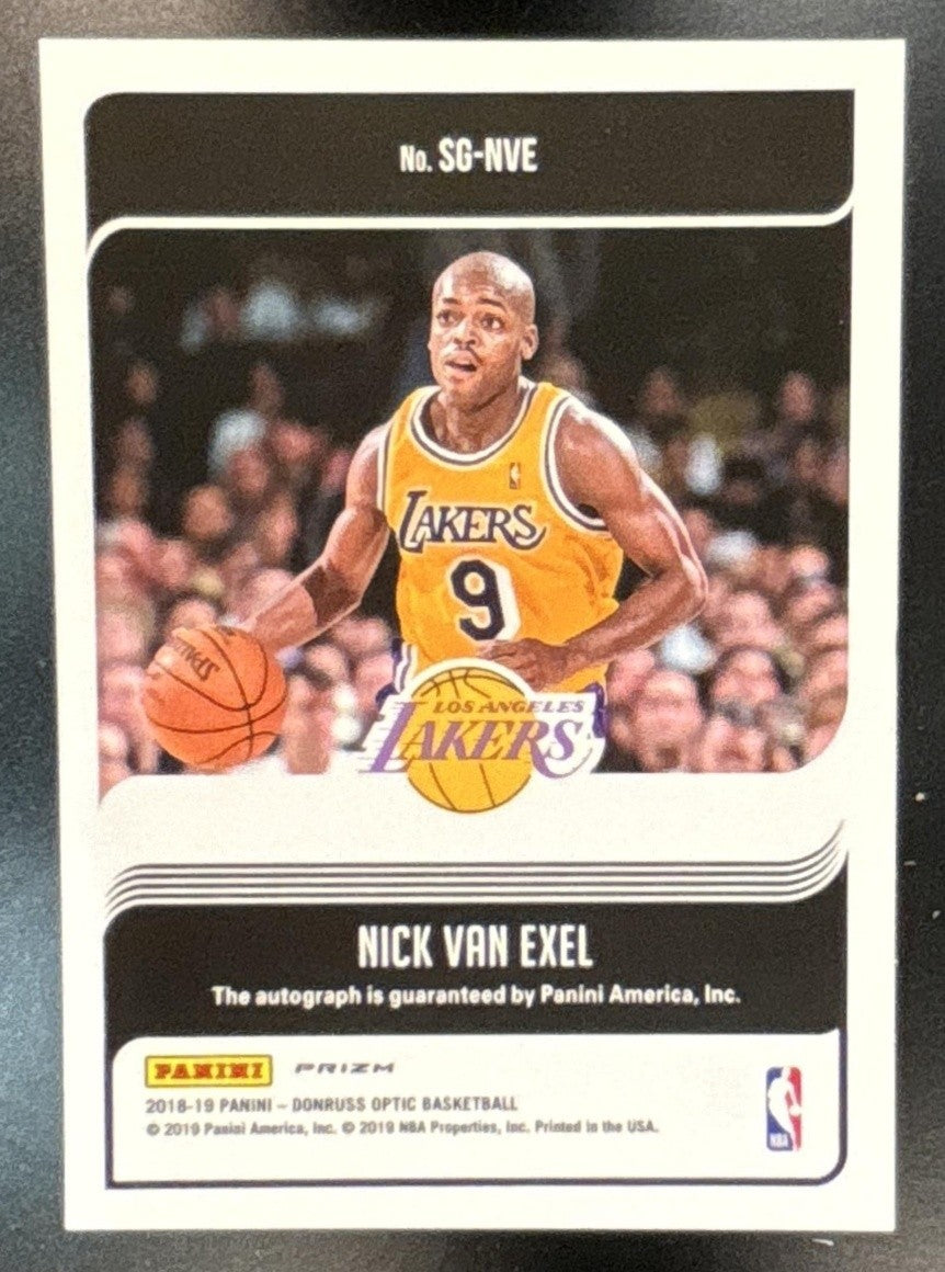 2018-19 Donruss Optic Nick Van Exel Signature Series Purple Auto Lakers - Sports Cards