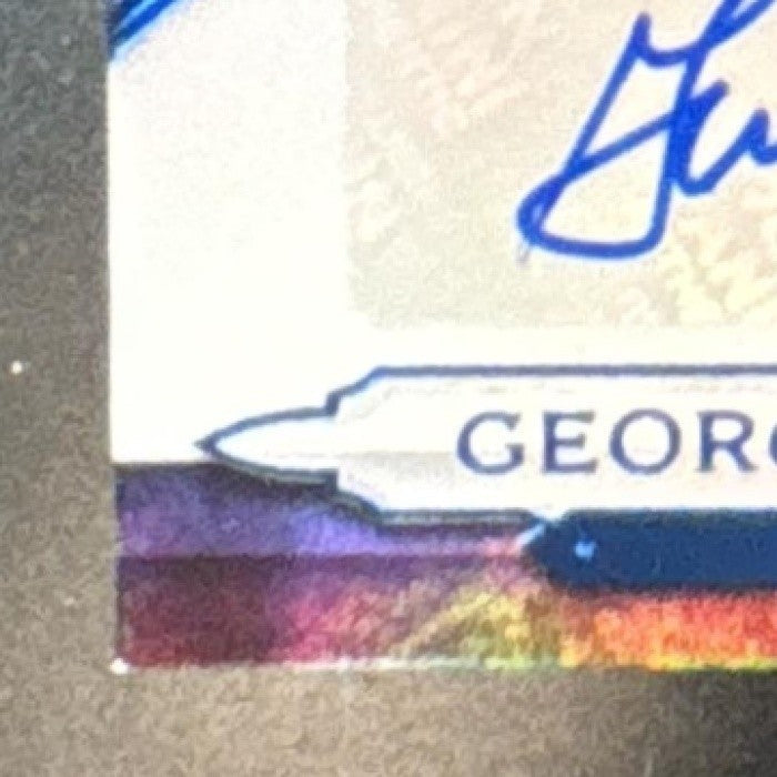2018-19 Panini Crown Royale George Gervin Auto Blue /35 San Antonio Spurs - Sports Cards