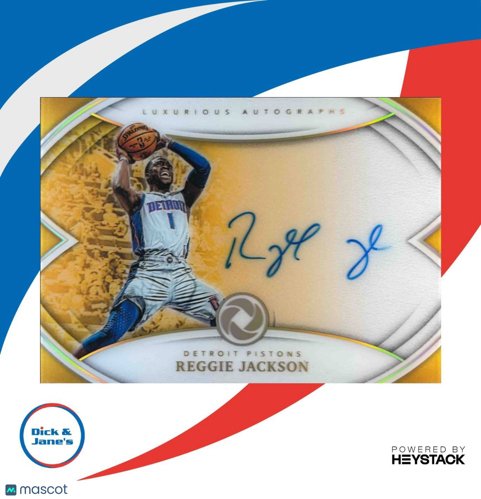 2018-19 Panini Opulence Reggie Jackson Luxurious Auto /79 Detroit Pistons - Sports Cards