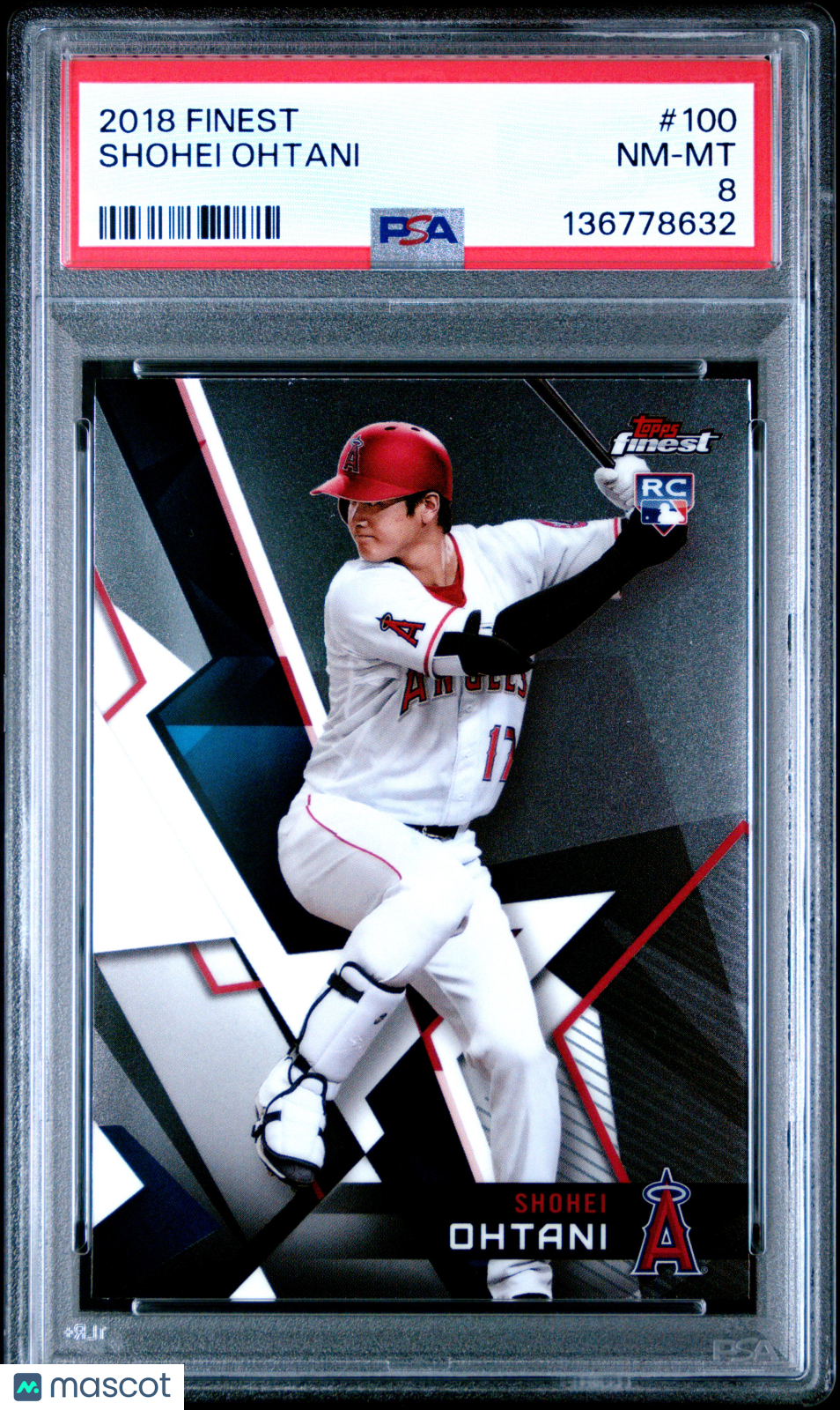 2018 Finest Shohei Ohtani Rookie #100 PSA 8 Los Angeles Angels - Graded Sports Cards