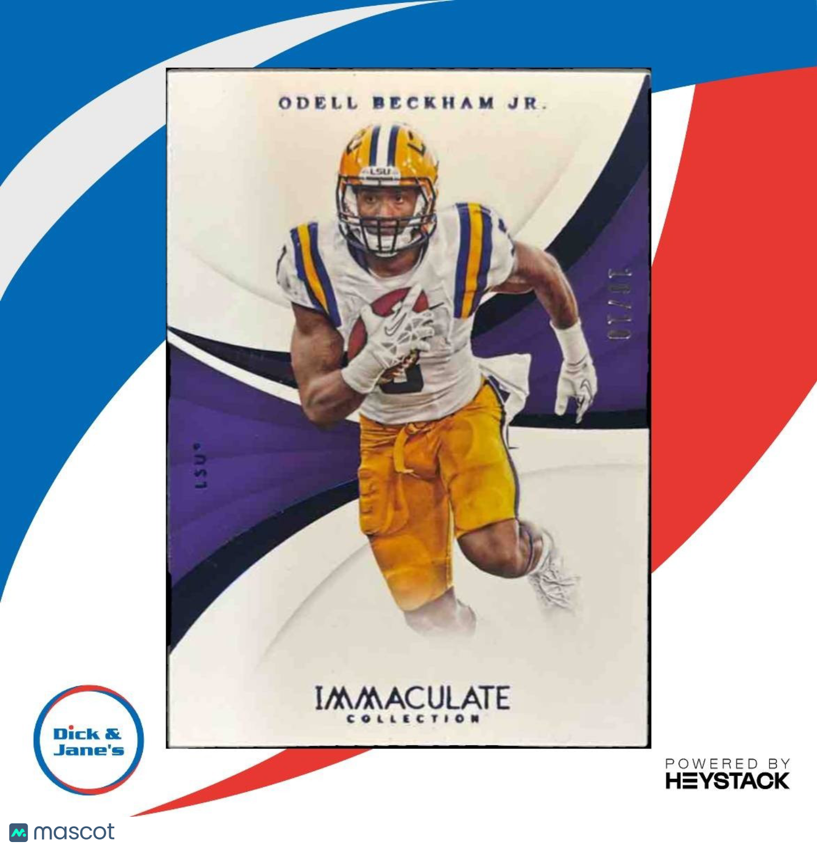 2018 Immaculate Collection Collegiate Odell Beckham Jr. BOOK END 10/10 Tigers - Sports Cards