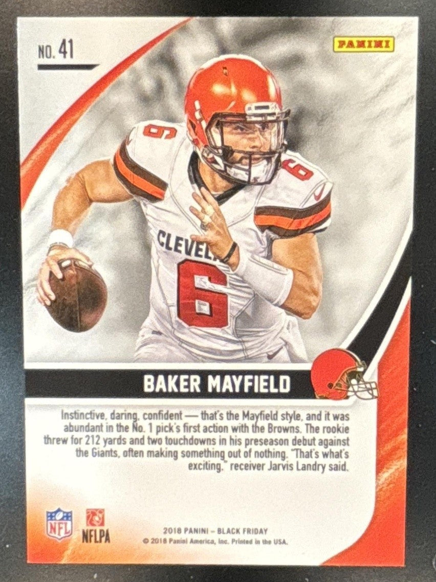 2018 Panini Black Friday Baker Mayfield /199 #41 RC Cleveland Browns - Sports Cards