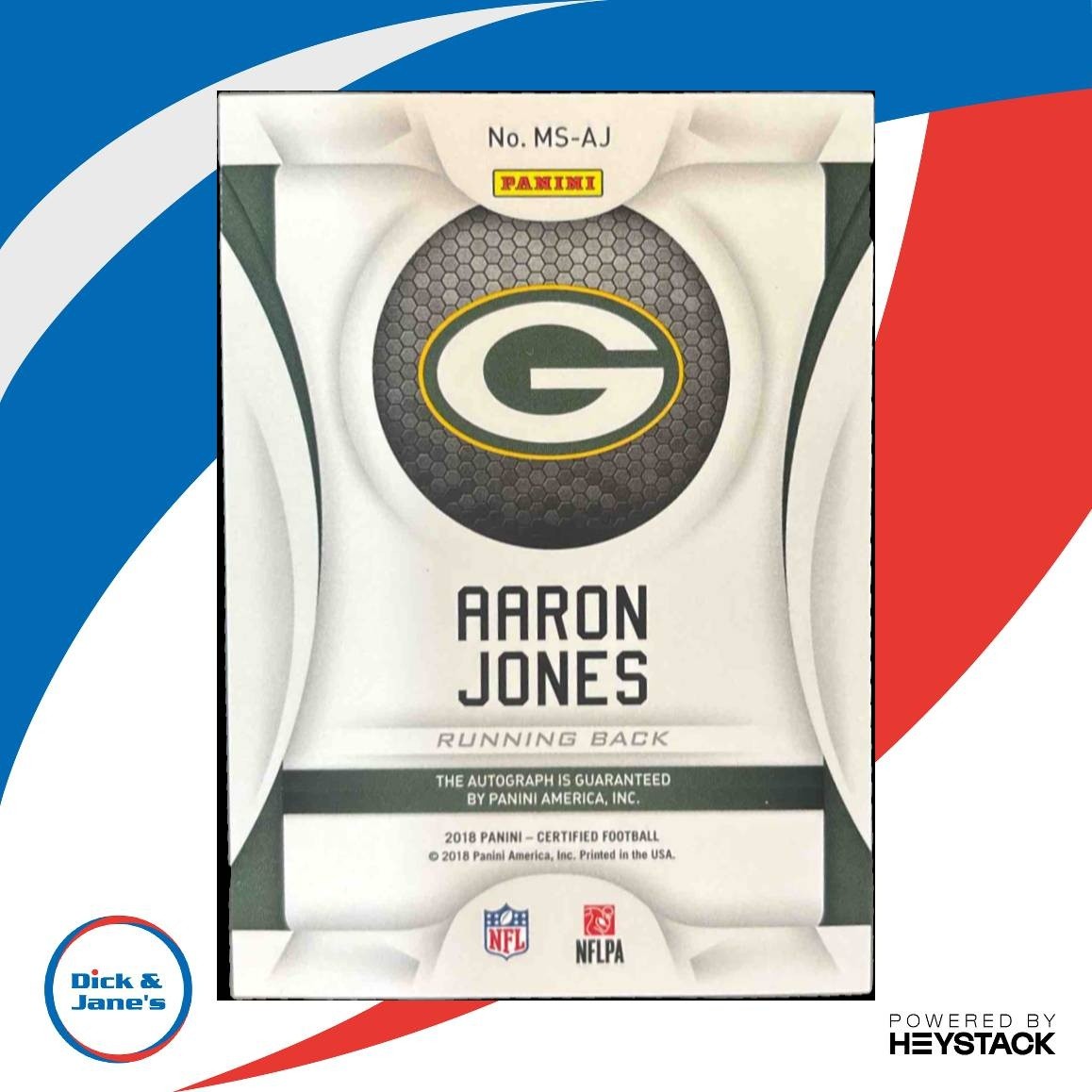 2018 Panini Certified Aaron Jones Mirror Signatures /50 Auto Green Bay Packers - Sports Cards