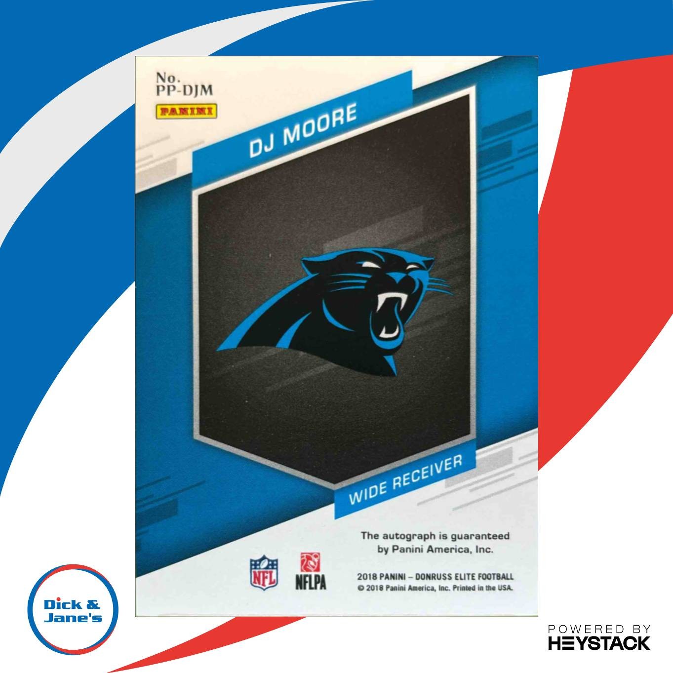 2018 Panini Donruss Elite DJ Moore Pen Pals #PP-DJM RC Auto Carolina Panthers - Sports Cards