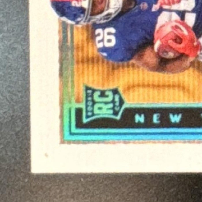 2018 Panini One Saquon Barkley Rookie Patch Auto Blue /99 #5 RC New York Giants - Sports Cards