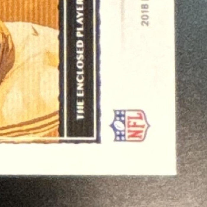 2018 Panini One Saquon Barkley Rookie Patch Auto Blue /99 #5 RC New York Giants - Sports Cards