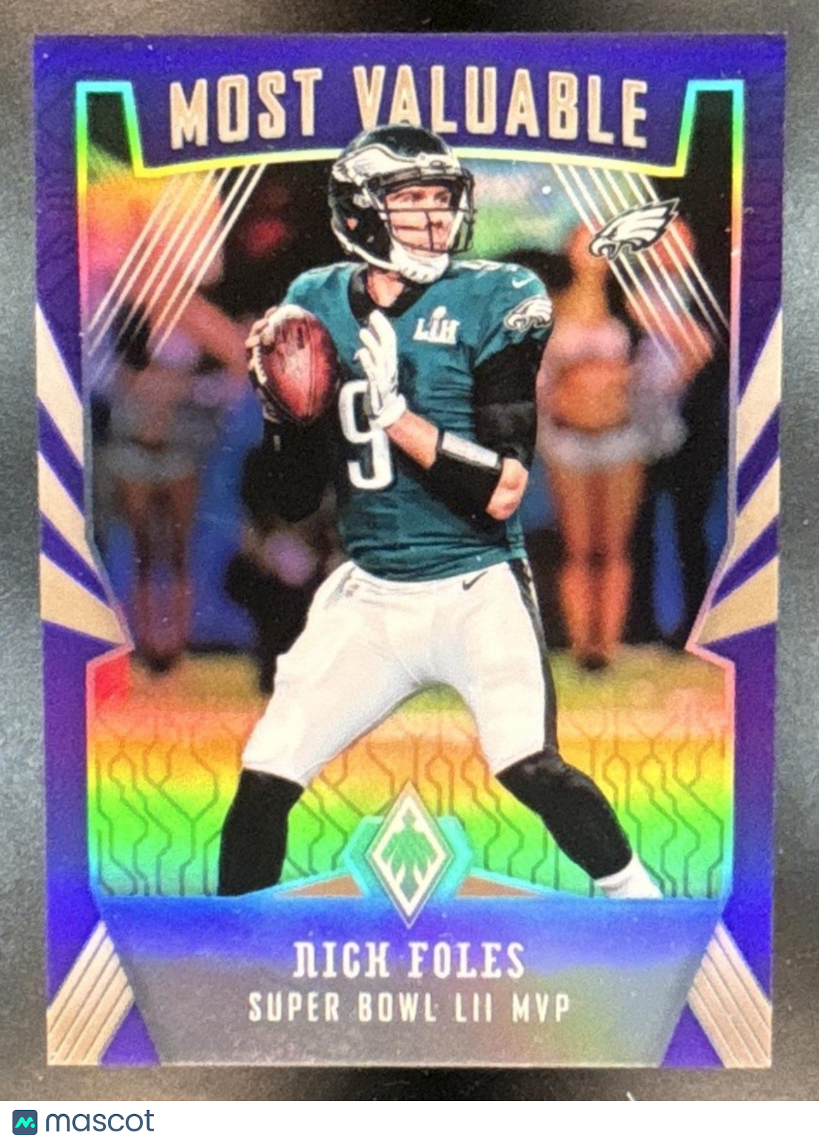 2018 Panini Phoenix Nick Foles Most Valuable Purple /75 #2 Philadelphia Eagles - Sports Cards