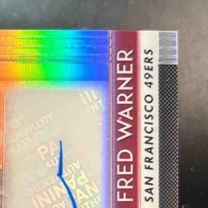 2018 Panini Prizm Fred Warner Rookie Auto Silver #RA-FW RC San Francisco 49ers - Sports Cards