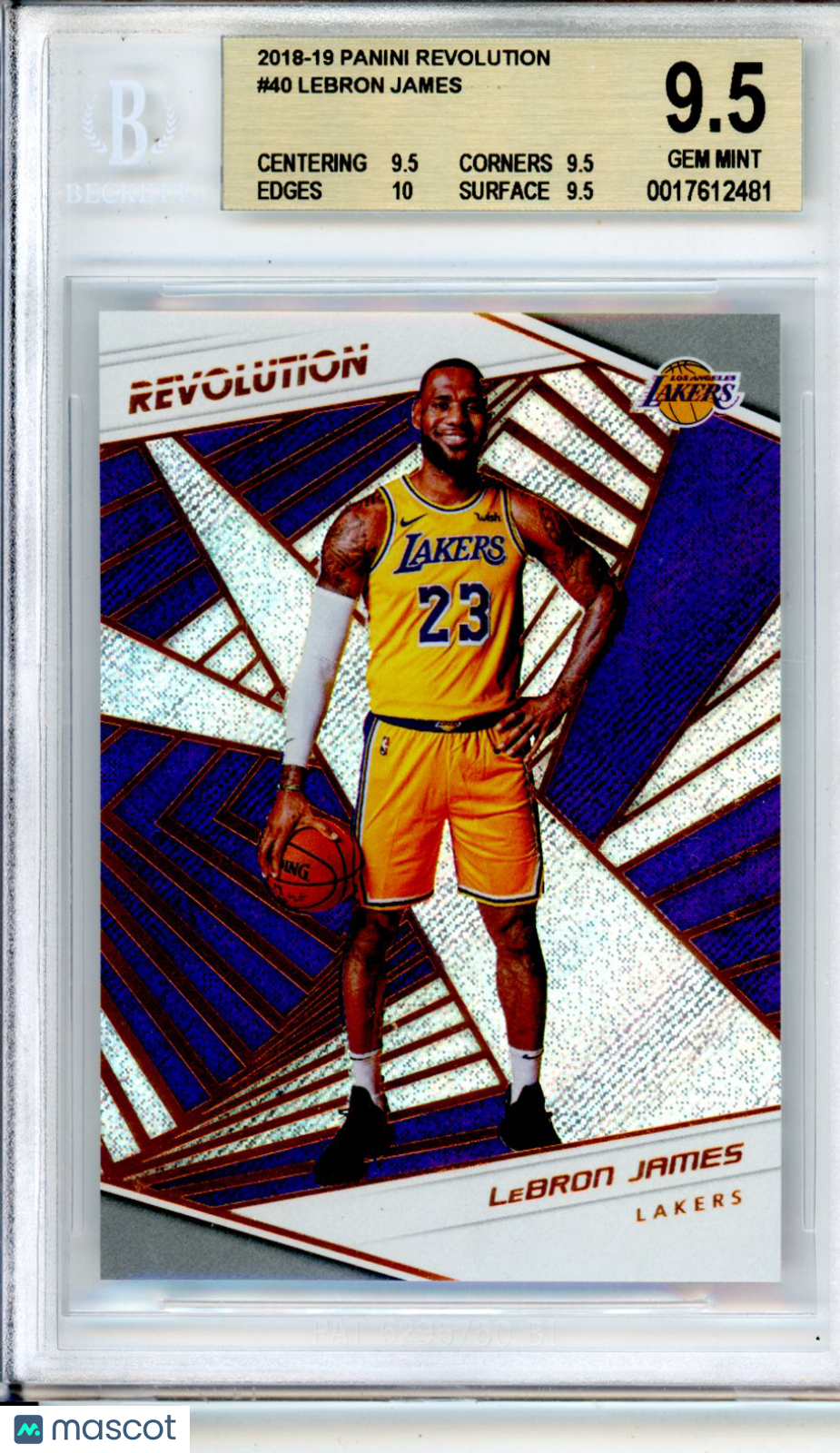 2018 Panini Revolution LeBron James #40 BGS 9.5 GEM MINT LA Lakers - Graded Sports Cards