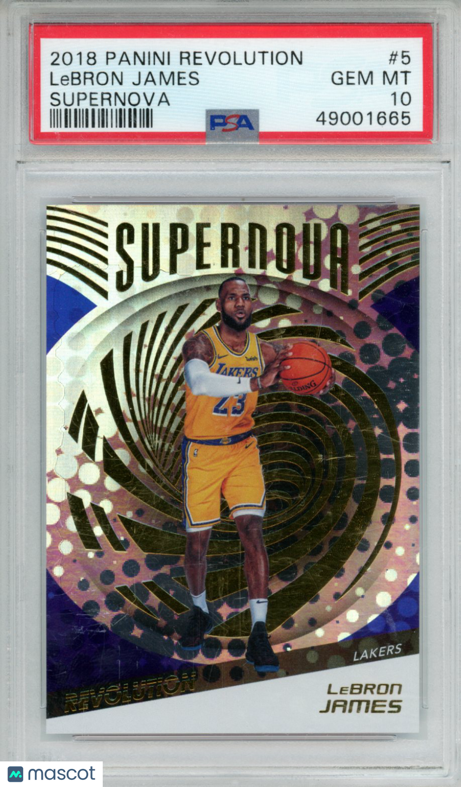 2018 Panini Revolution Supernova LeBron James #5 PSA 10 - Graded Sports Cards