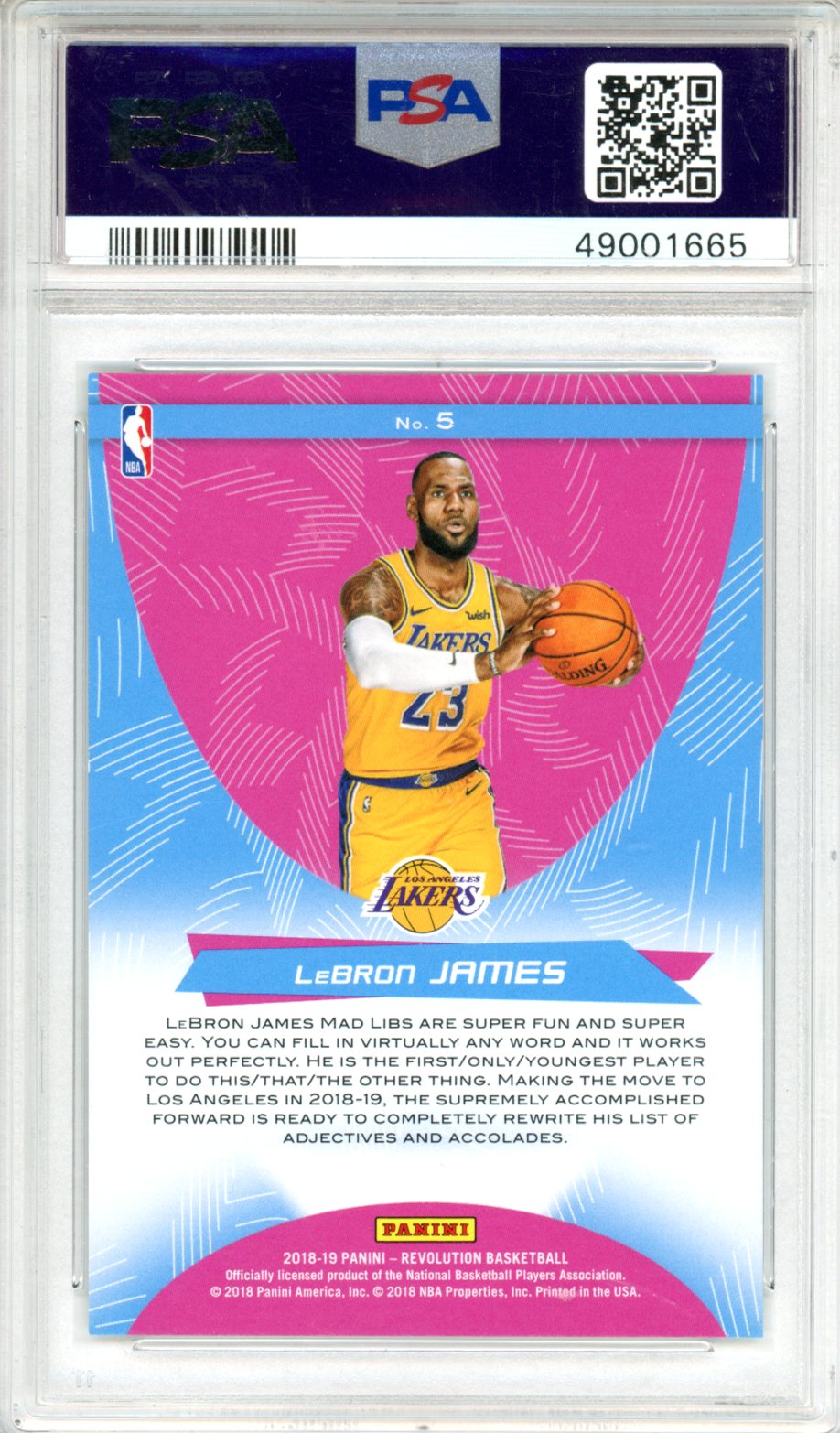 2018 Panini Revolution Supernova LeBron James #5 PSA 10 - Graded Sports Cards