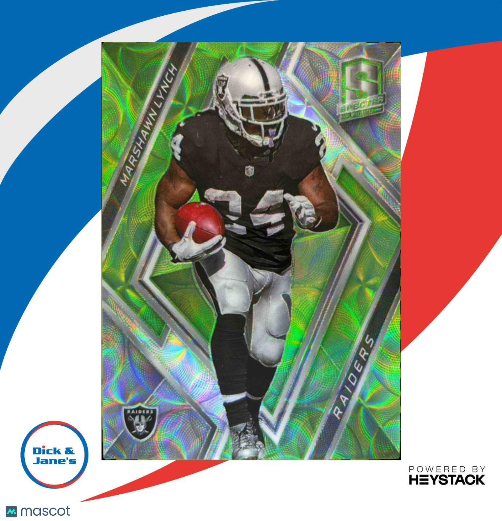 2018 Panini Spectra Marshawn Lynch Neon Green 12/30 #83 Seattle Seahawks - Sports Cards