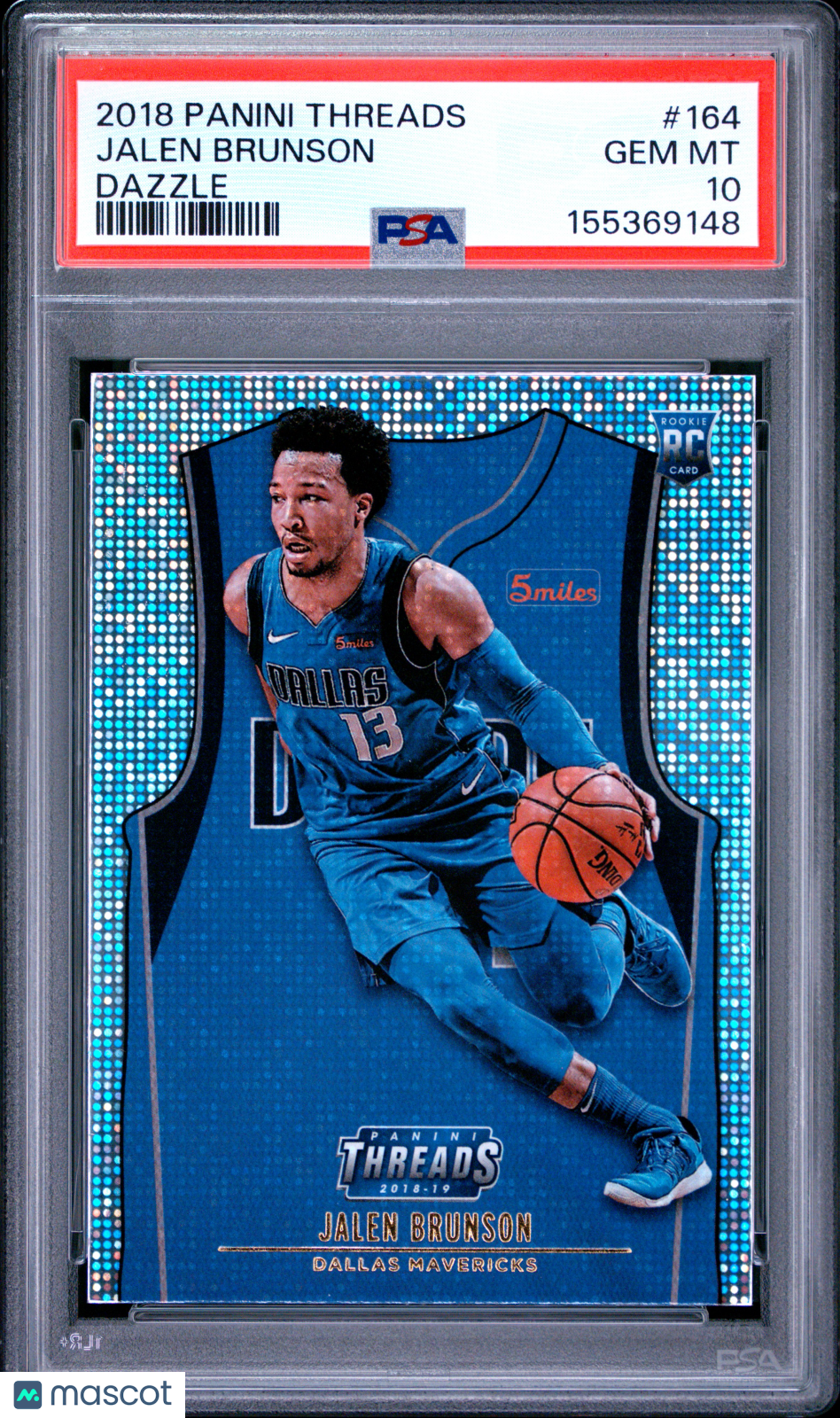 2018 Panini Threads Jalen Brunson Dazzle #164 PSA 10 - Graded Sports Cards